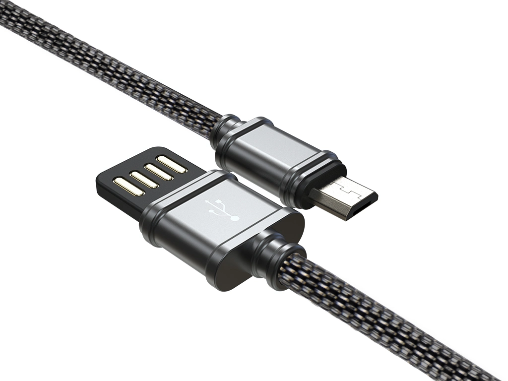 Factory Price Metal Head Stainless Steel Braided 2A Super Fast Micro USB 2.0 Data Sync Charging Cable for Android Samsung S4 S6