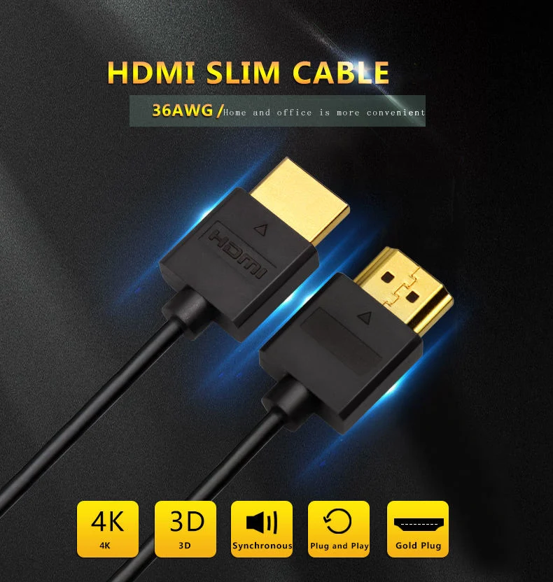 High Speed 18Gbps Gold Plated Connectors Ethernet Audio Video HDMI cable 4K 1080P HDTV 3D