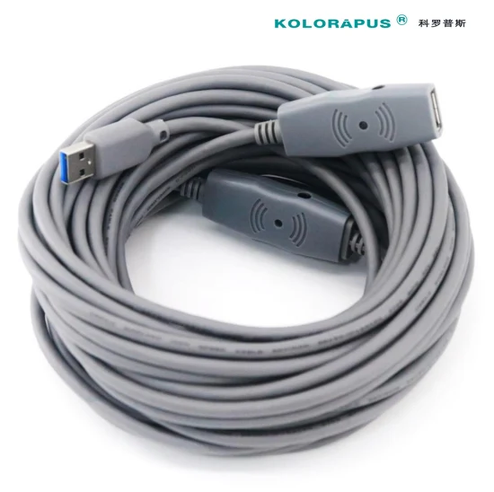 Kolorapus 15m USB 2.0 Câble d'extension actif mâle à femelle Cordon répéteur d'extension pour imprimante USB