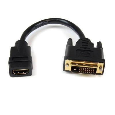 Adaptateur de câble vidéo HDMI vers DVI-D Câble adaptateur HDMI femelle vers DVI mâle