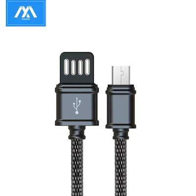 Prix ​​usine tête en métal en acier inoxydable tressé 2A câble de charge de synchronisation de données Micro USB 2.0 ultra rapide pour Android Samsung S4 S6