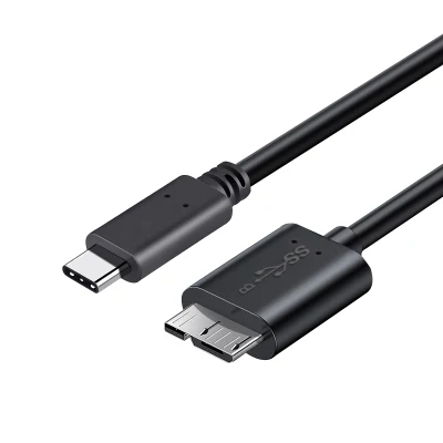 Câble de charge rapide de type C vers Micro B Câble USB3.1 C mâle vers USB 3.0 Micro B mâle pour disque dur