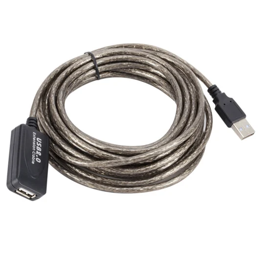 Câble d'alimentation haute vitesse 5m 10m 15m 20m Câble d'extension actif répéteur USB 2.0 avec jeu de puces amplificateur de signal