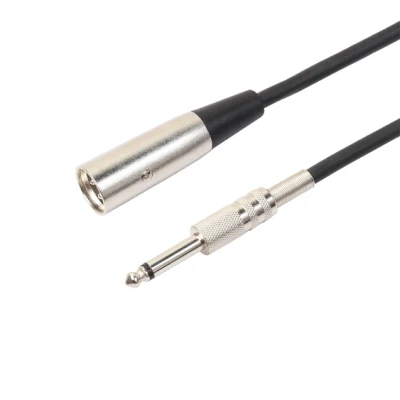 Câbles professionnels 1,8 mètres Câbles audio XLR femelle à 6,3 mm Trs mâle PRO Audio Vidéo Câble micro stéréo